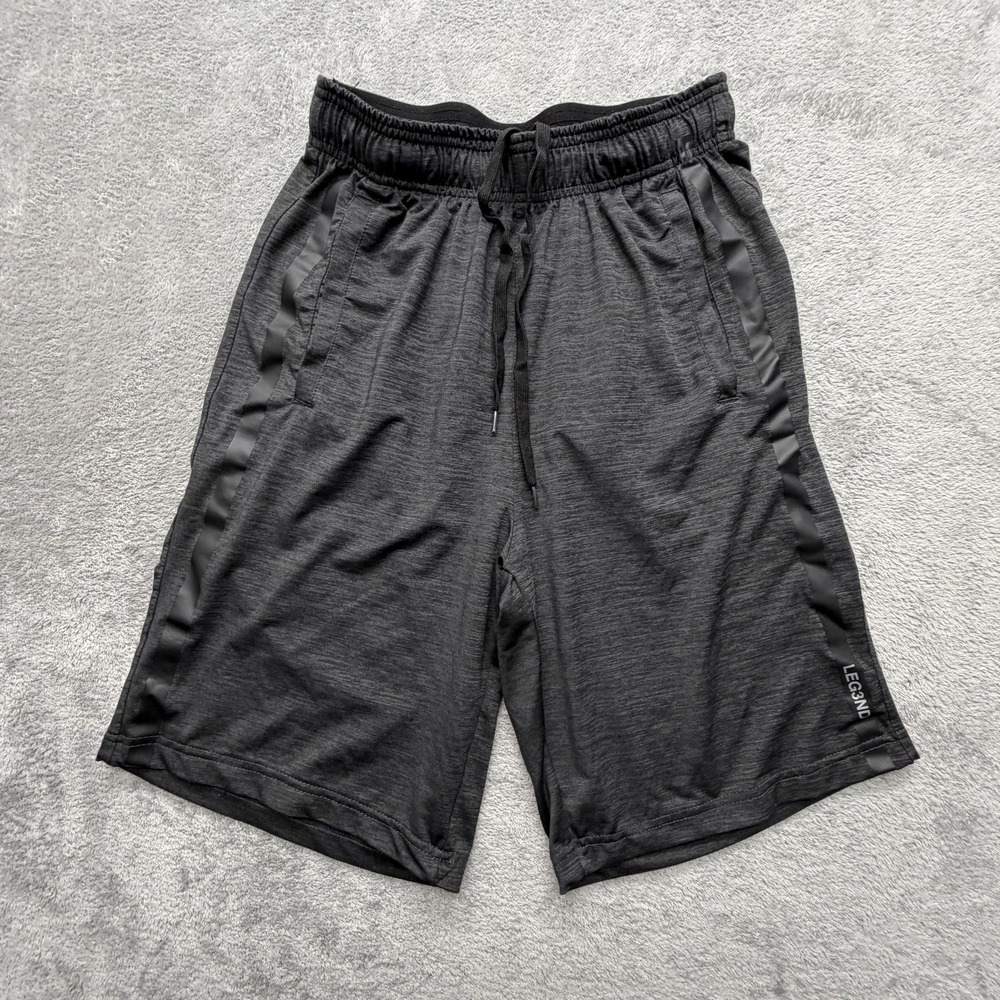 LEG3ND Shorts Mens Small Gray‎ Athletic Drawstring Elastic Waist Pockets Gym